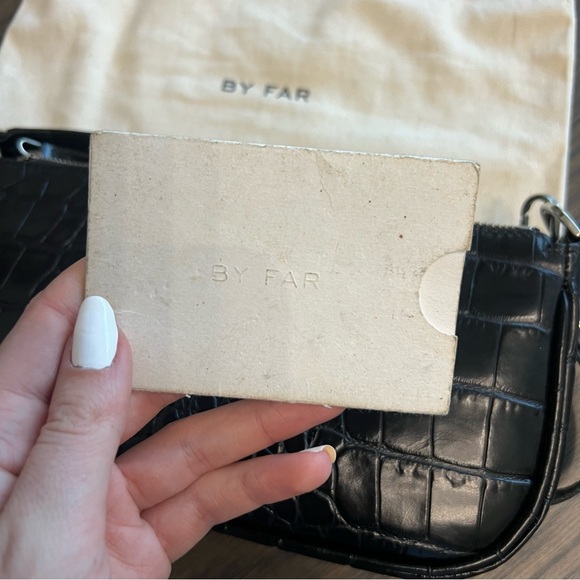 By Far Rachel Croco Embossed Leather Shoulder Bag - Picture 8 of 11